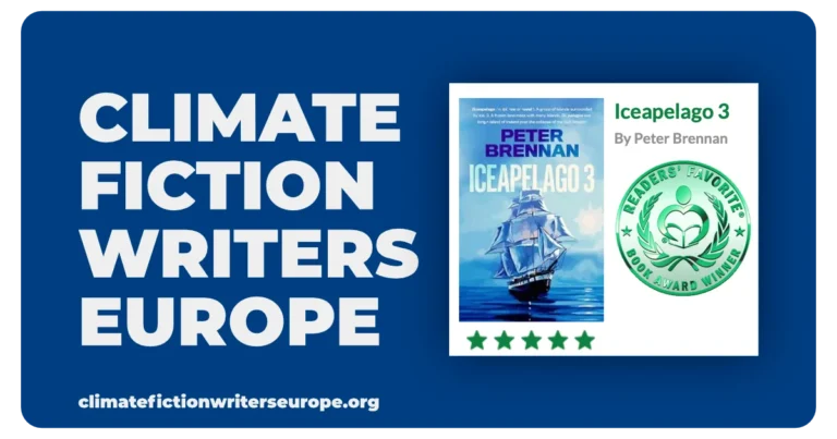 Titelbild zum Artikel »Erfolg für Climate Fiction: Peter Brennan gewinnt den Readers’ Favorite Award 2026« der Climate Fiction Writers Europe.